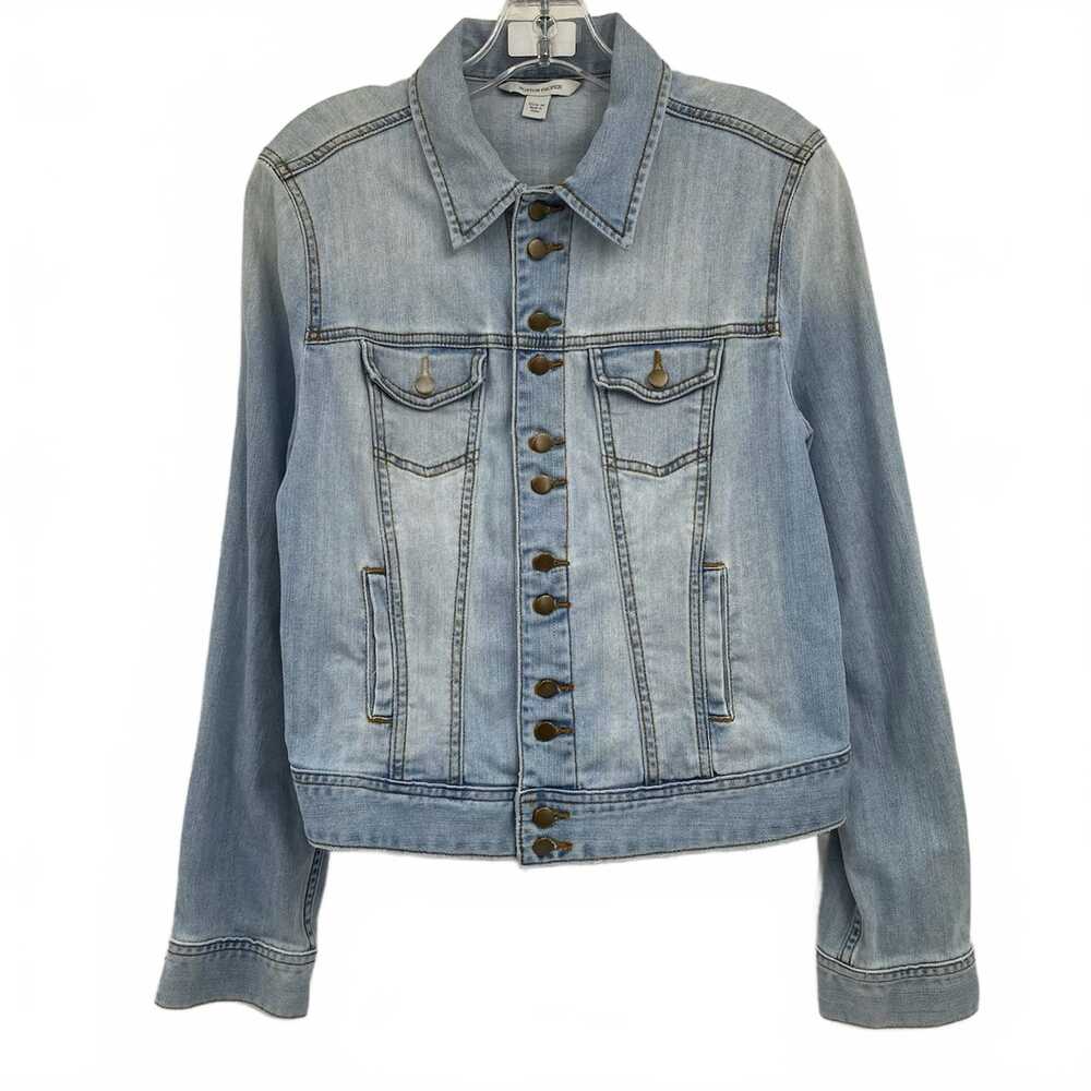 Boston Proper Blue Light Wash Denim Jacket | Women’s M Cotton Spandex